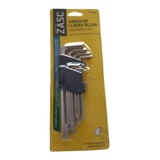 Juego De Llaves Allen Hexagonal 9pzas Zasc