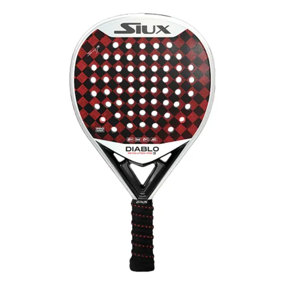Paleta De Padel Siux Diablo Revolution Pro 3 Sanyo Gutierrez Color Rojo/Blanco