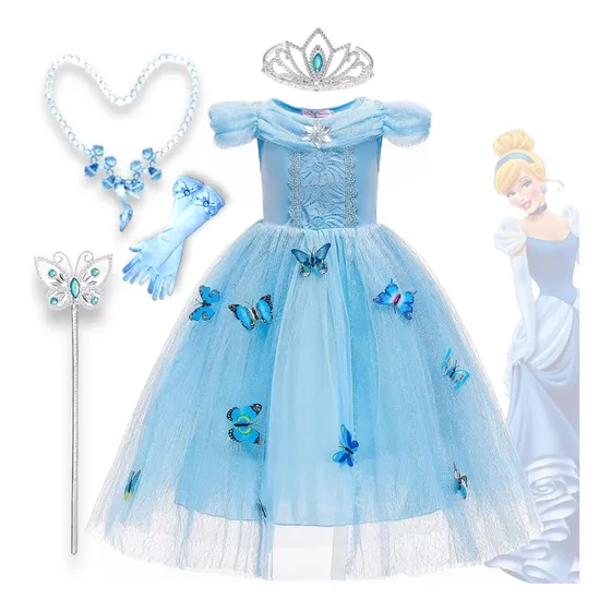 Disfraz Cenicienta Incluye Accesorios - Vestido Cenicienta - Disfraz Princesas De Disney