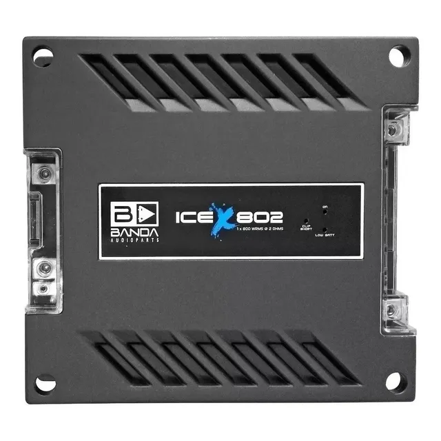 Modulo Amplificador Banda Ice X 802 Cinza 800 Wrms 2 Ohm 1 Canal
