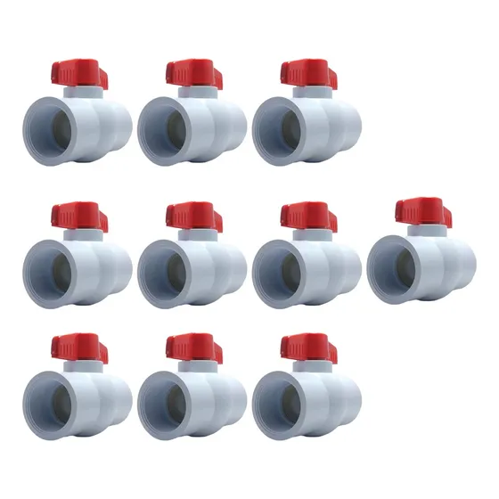 10 Válvula Esfera Hax De 1 1/2  Pvc Cedula 40 Para Cementar