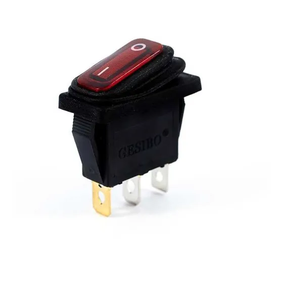Interruptor Kcd3 A Prueba De Agua Rojo 250v 16a Waterproof