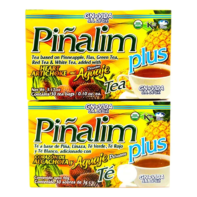 Pinalim Plus Tea Mejorado Con Aguaje Peruano Y Corazon De Al