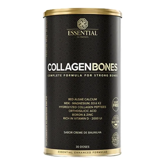 Essential Nutrition Collagen Bones Baunilha 483g Sabor Creme De Baunilha