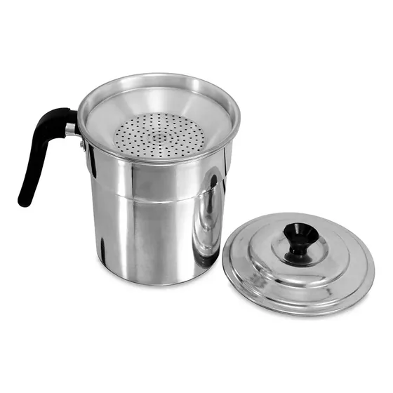 Filtro Para Óleo Cozinha - Porta Óleo Alumínio 1 Litro.