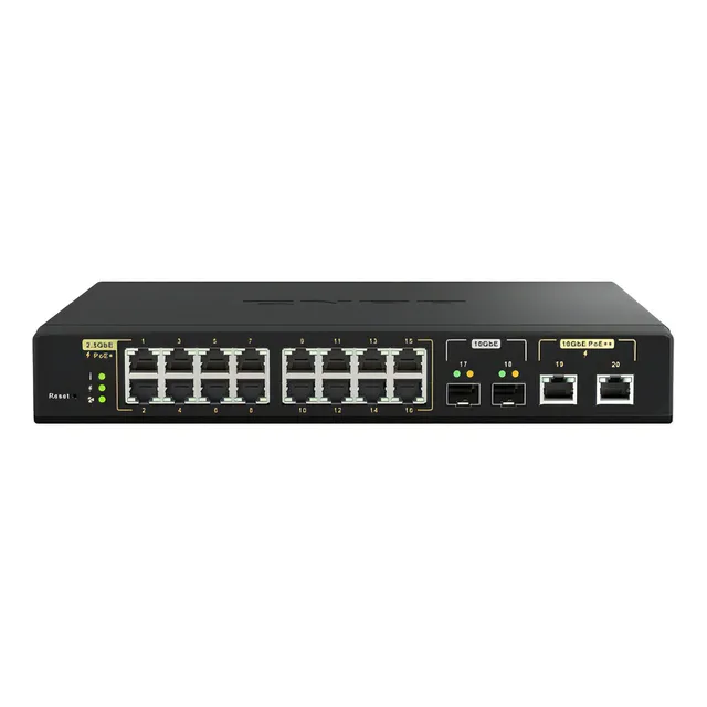 Qnap Switch De Red Gestionado Poe++ De 20 Puertos De 10 Gbe