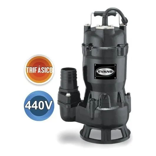 Bomba Sumergible Evans Para Lodos 1hp Trifásica 440v, 2polos