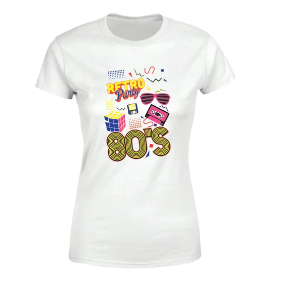 Camiseta 100% Algodão Retro Anos 80 Feminina