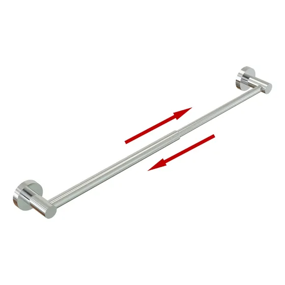 Toallero Ajustable Acero Cromado 40 A 70 Cms 