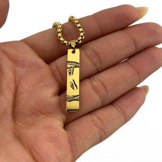 Collar De Acero Inoxidable Con Tu Mirada Collar De Acero Inoxidable Con Tu Mirada