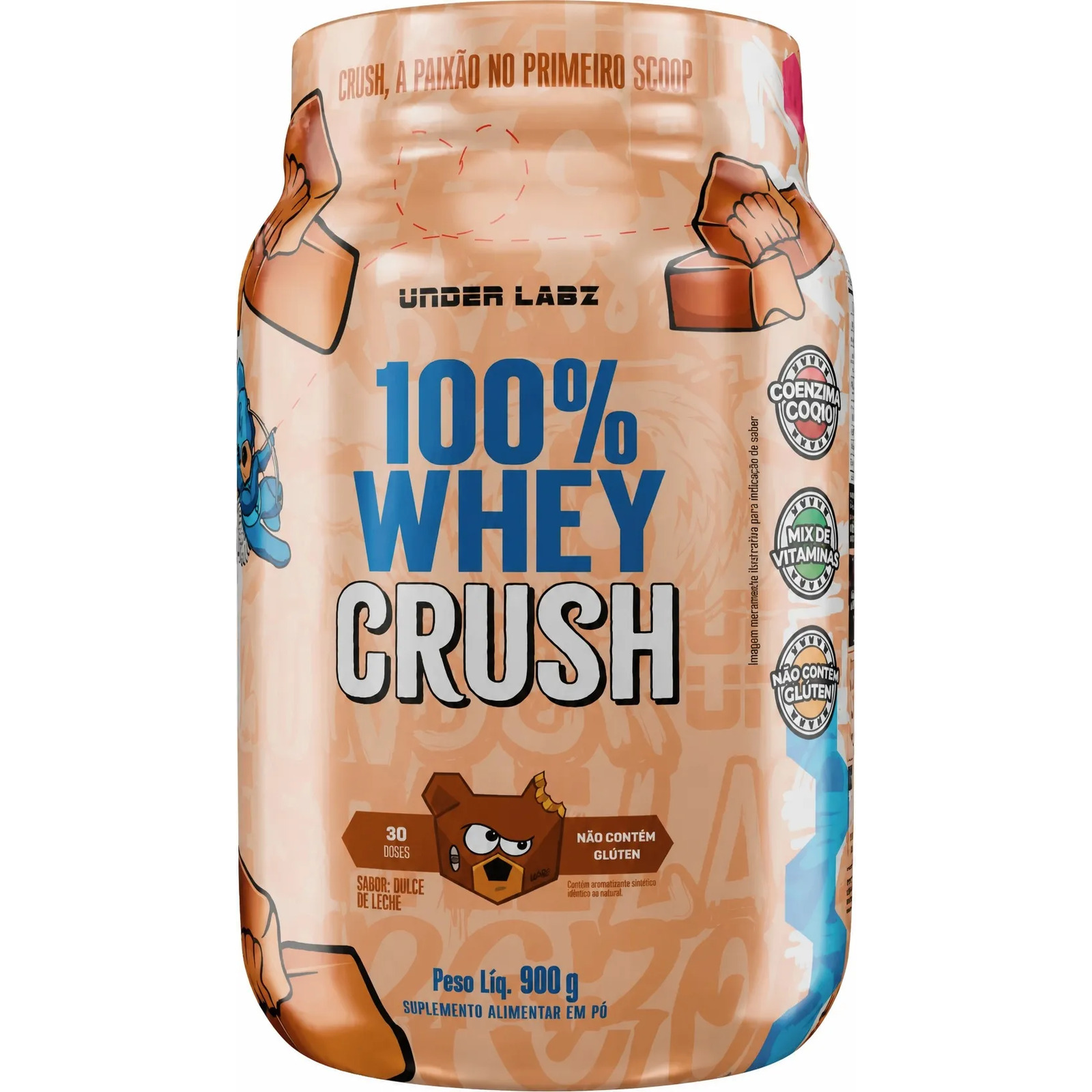 100% Whey Crush Under Labz Concentrado Coenzima Q10 Bcaa's 100% Whey Crush Under Labz Concentrado Coenzima Q10 Bcaa's