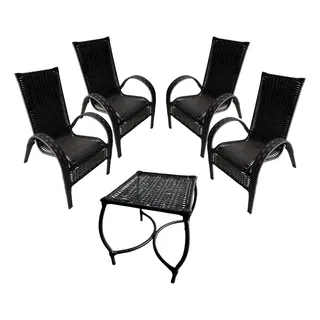 Alpendre Varanda Quintal Prédio Cadeira De Jardim Kit 4 Cadeiras 1 Mesa De Centro Junco Poltrona Paris Varanda Cor Argila Alpendre Varanda Quintal Prédio Cadeira De Jardim Kit 4 Cadeiras 1 Mesa De Centro Junco Poltrona Paris Varanda Cor Argila