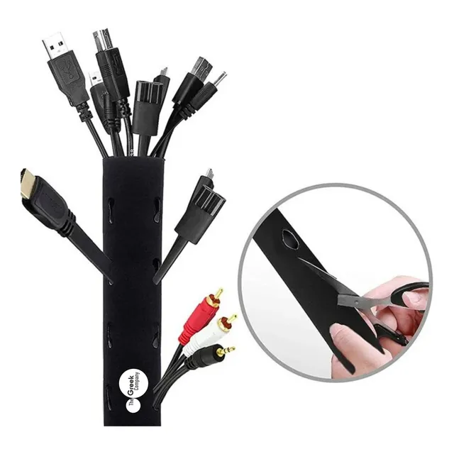 Organizador De Cables Pc Flexible Cierre 80cm Original Greek