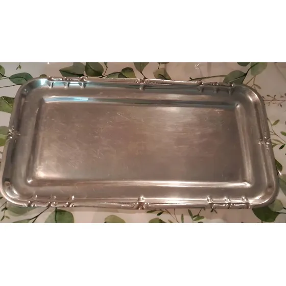 Bandeja Pewter Rectangular ( 39 X 20 )