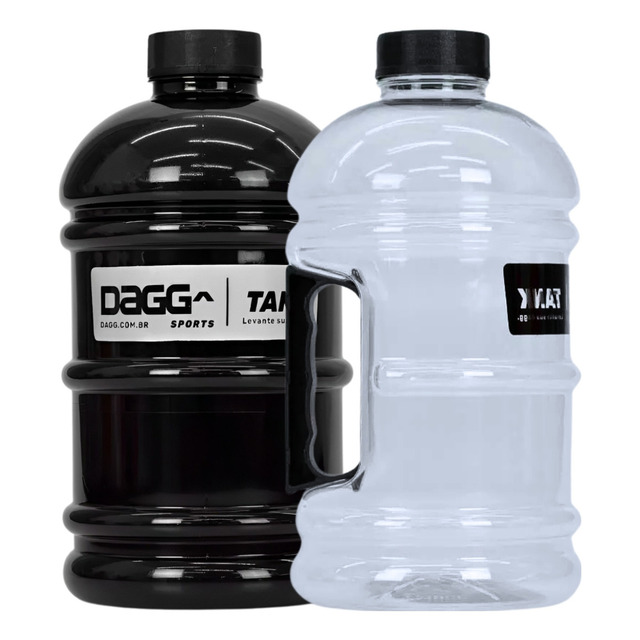 Kit 2 Garrafas Galão De Água Dagg Tank 2l Academia Treino Kit 2 Garrafas Galão De Água Dagg Tank 2l Academia Treino