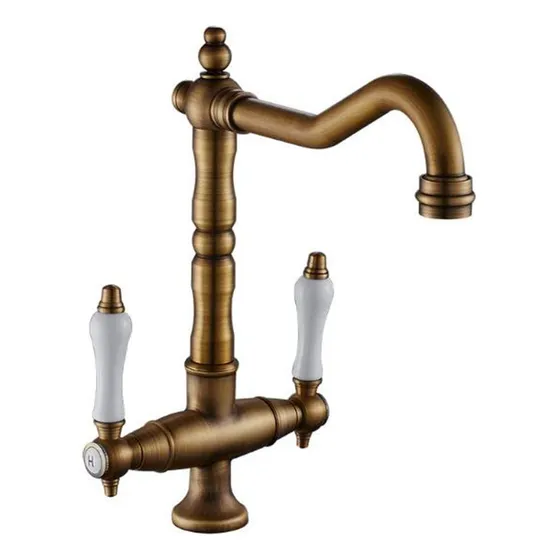 Omoons Mezclador Baño Antiguo Laton Macizo Giratorio 360 Un