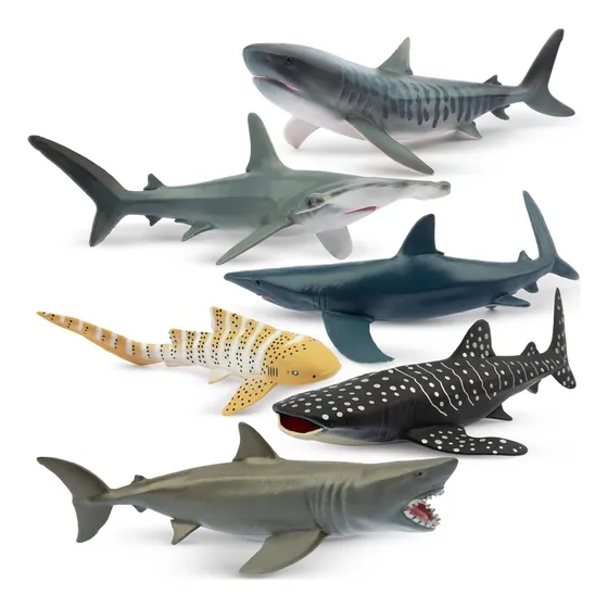 Figuras Realistas De Tiburones Y Animales Marinos Del Océano
