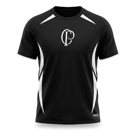 Camisa Corinthians Raglan Black Performance Preto G