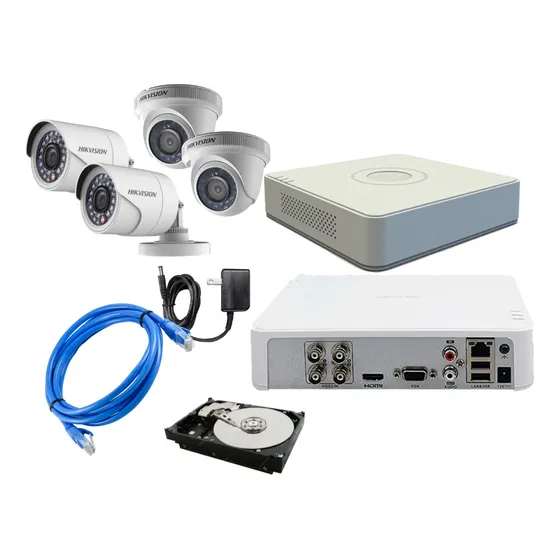 Combo Dvr  4  Cámaras Cable Disco