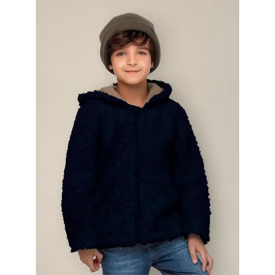 Jaqueta Infantil Menino Urso Inverno Fleece Plush Inverno