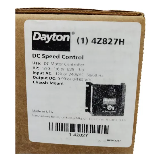Dayton 4z827h Dc Speed Control 120-240v