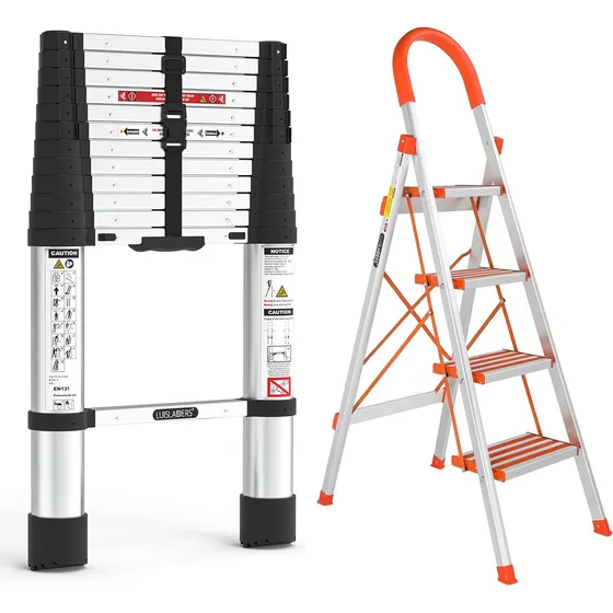 Escalera Telescópica, Escalera Compacta Extensible De 8.5 Pi
