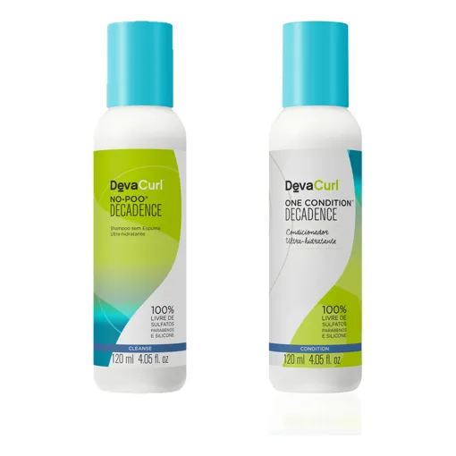 Kit Deva Curl Decadence- Shampoo No Poo 120ml + Condic 120ml