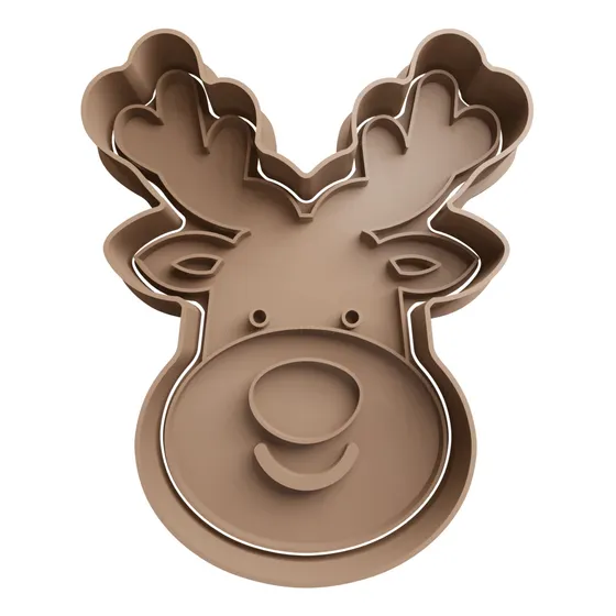 Molde Cortador De Galletas De Reno De Navidad Adorable