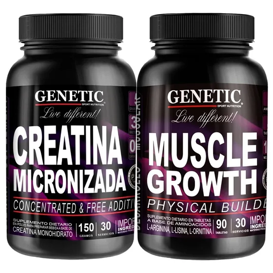 Músculos Marcados Con Creatina + Amino Muscle Growth Genetic
