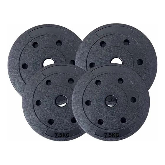 Set 4 Discos Pvc Preolímpico De 7.5 Kg Cada Uno