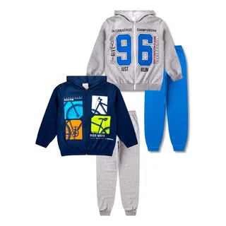 Kit 2 Conjunto Moletom Roupa Menino Juvenil Kit 2 Conjunto Moletom Roupa Menino Juvenil