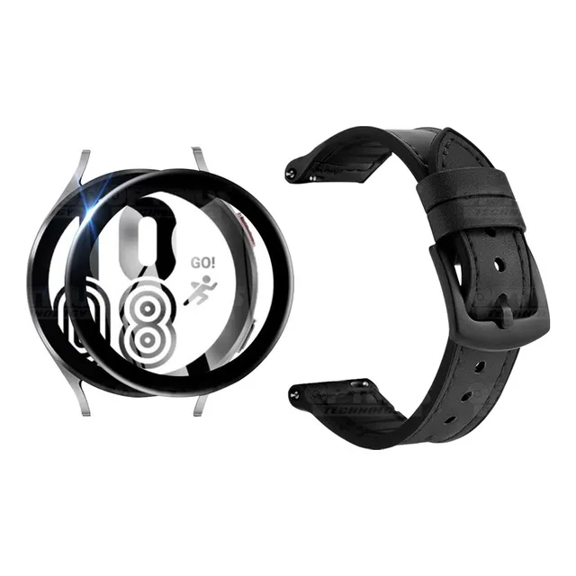Pulso Cuero Vidrio Nanoglass Para Samsung Galaxy Watch4 40mm