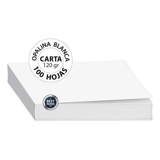 Papel Opalina Carta 120 Gr - 100 Hojas
