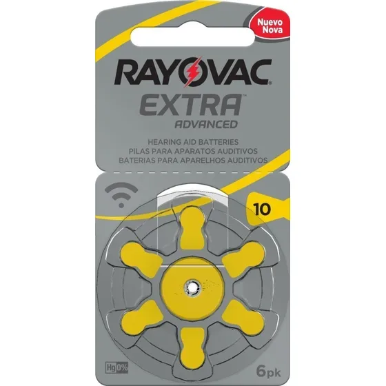 Pilha Rayovac Rayovac PR70 A10 Ar10 P10H PR10 DA10 AC10 230 PR230 Aparelhos auditivos Baterias 10 audium brasil widex phonak signia Botão