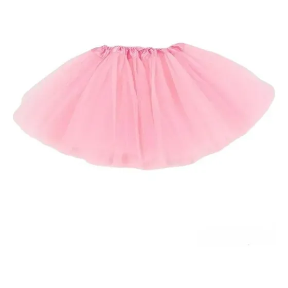 Pollera Tutu Colores 30cm Para Disfraz Fiesta Ballet Rosado