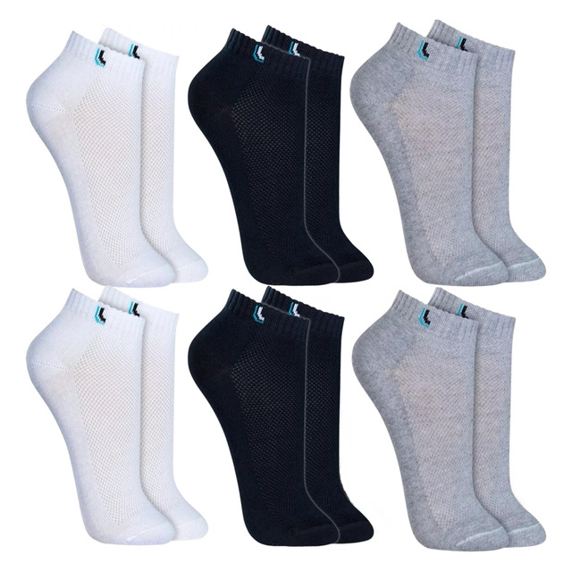 Kit 6 Pares Meias Lupo Cano Curto Soquete Algodão Academia Kit 6 Pares Meias Lupo Cano Curto Soquete Algodão Academia