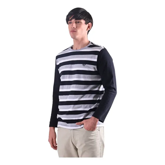 Remera Howard Manga Larga Rayada Hombre
