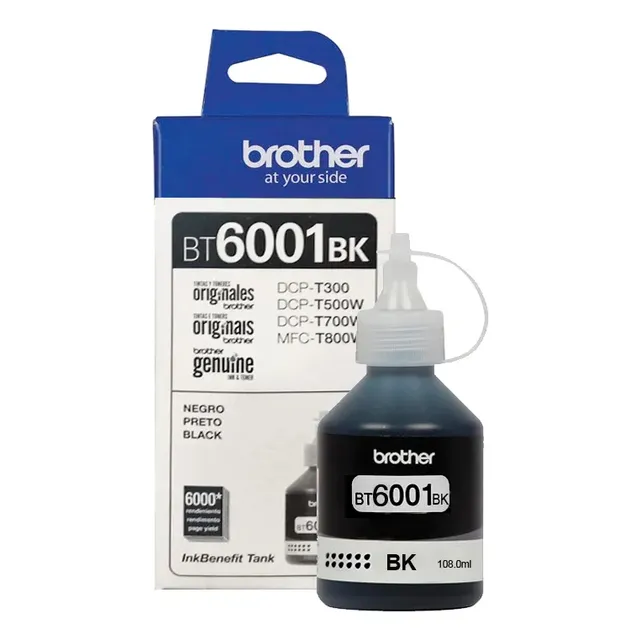 Botella De Tinta Brother Bt6001bk