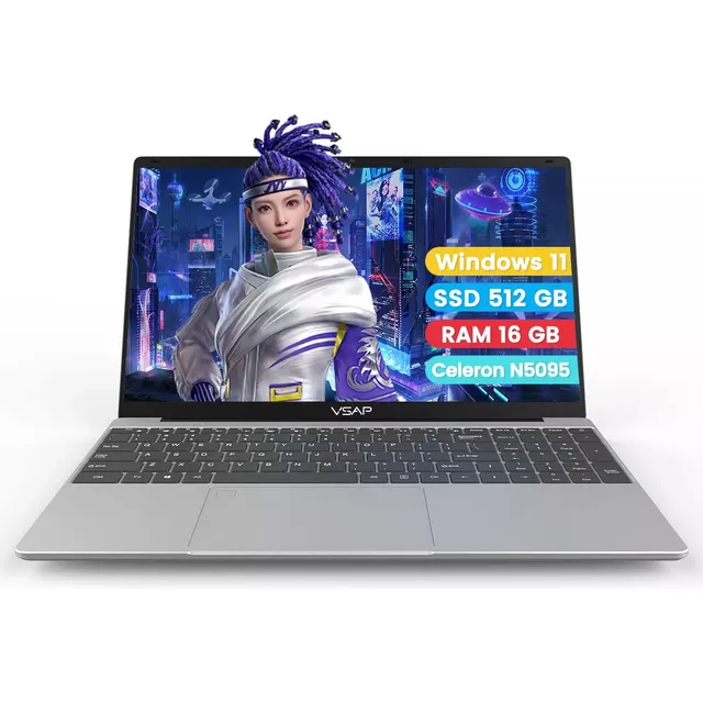 Laptop Portátil Intel Celeron 16gb Ram 512 Ssd 15.6 Pulgadas