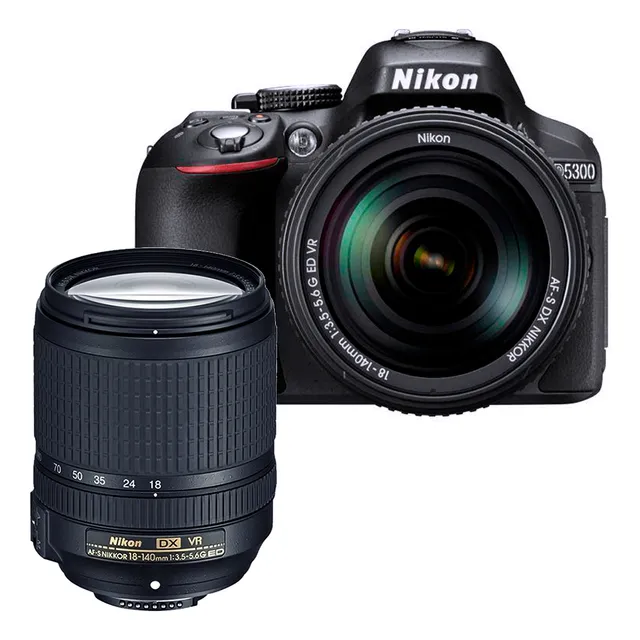 Camara Nikon D5300 + Lente 18-140mm F3.5-5.6g Ed+ Accesorios