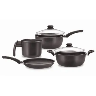 Conjunto Panelas Dona Chefa 4 Peças Preto Antiaderente Conjunto Panelas Dona Chefa 4 Peças Preto Antiaderente