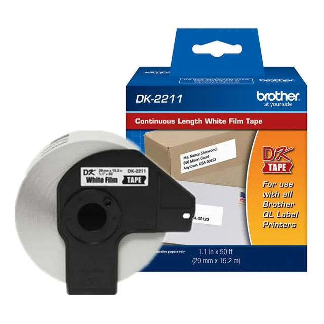 Cinta Plastica Continua Brother Dk2211 Negro 29mmx15.2m