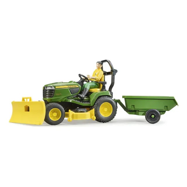 Tractor John Deere Corta Cesped 1/16 Bruder Color Verde
