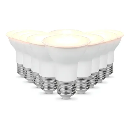 Kit 10 Lampada Led Par20 7w 3000k Branco Quente E27 110v/220v Branco Cod: ALUT00