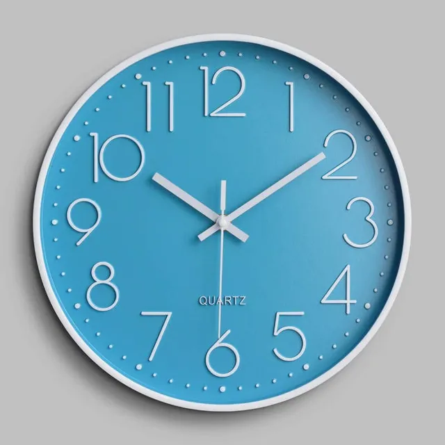 Reloj Pared Redondo Silencioso Cuarzo Calidad 12  Tictac