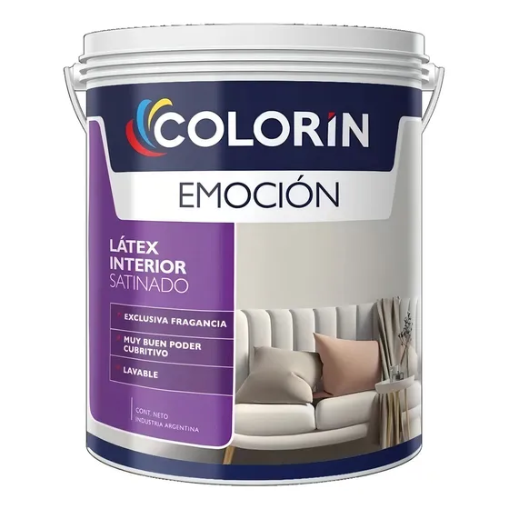 Latex Interior Colorín Emoción Satinado Blanco 10 Lts