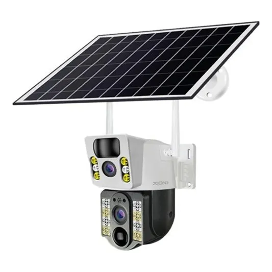 Cámara Solar Xion Smart Doble Camara Recargable Xi-cctv82s Color Blanco