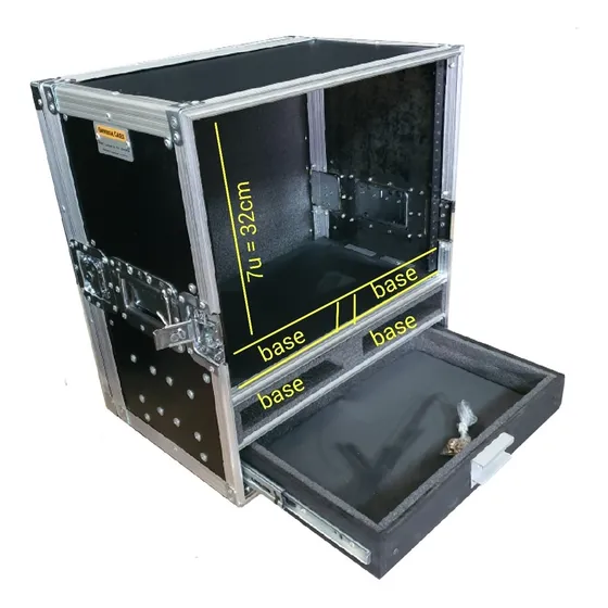 Case Rack Para Behringer Xr16 + 4u + 4 Bases + Gaveta