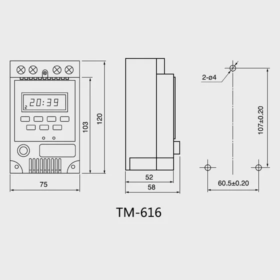 Tm616-black -12v Em Inglês - Interruptor De Horário Do Micro