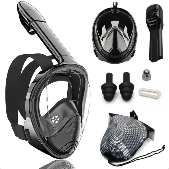 Máscara profesional de esnórquel y buceo con soporte integral compatible con cámaras Gopro de la marca Ecomixshop